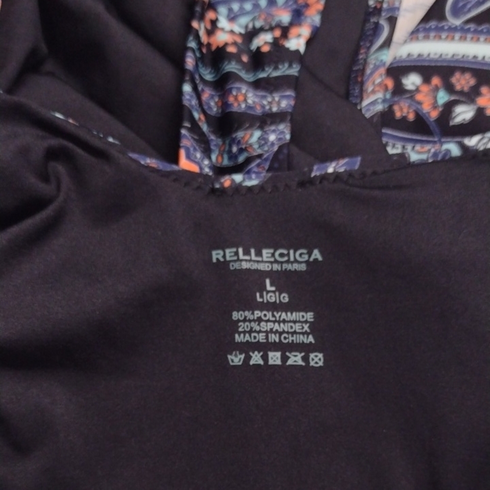 NEW RELLECIGA Paisley One Piece Swimsuit - Multicolor Vacation Beach - Picture 14 of 14